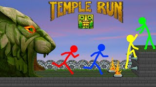 Stickman VS Temple Run Animation 2 Minecraft Animation [upl. by Mei]