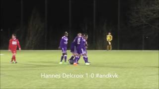 Andonline U21 RSC Anderlecht  KV Kortrijk goal Hannes Delcroix [upl. by Annatnom397]