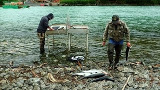 Combat fishing on Alaskas Kenai Peninsula [upl. by Nosduh207]