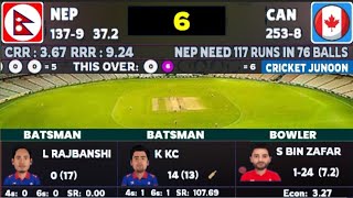 Nepal vs Canada Odi Live  ICC LEAGUE 2 26TH MATCH  NEPAL VS CANADA LIVE 2024 ODI  LEAGUE 2 LIVE [upl. by Osborn]