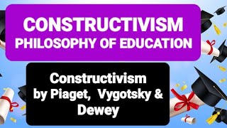 CONSTRUCTIVISM PHILOSOPHY OF EDUCATION  Constructivism by Piaget Vygotsky amp Dewey constructivism [upl. by Perri]