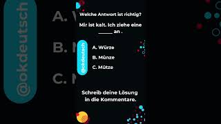 Quiz Deutsch  Deutsch für Anfänger  Wortschatz erweitern  Deutsch vestehen  Deutsch A1 shorts [upl. by Mariano]