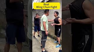 Real Wing Chun fight one move to defeat the opponent kungfuskills wingchun [upl. by Nodal219]