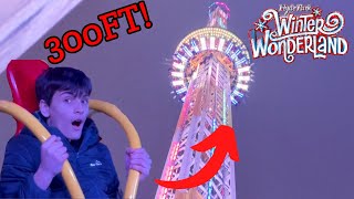 RIDING THE TALLEST AND CRAZIEST RIDES IN LONDON Winter Wonderland Vlog  Review [upl. by Eerized]