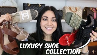 Luxury Shoe Collection  Chanel Valentino LV Prada [upl. by Akehsat]