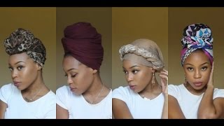 4 Quick amp EASY HeadwrapTurban Styles Short Natural Hair amp TWA Friendly [upl. by Nollie]