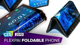 Handson with the Royole FlexPai foldable phone at CES 2019 [upl. by Lleuqar333]