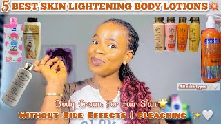 BEST LIGHTENING BODY LOTIONS WITHOUT SIDE EFFECT Body Cream For Fair Skin Lightening Whitening [upl. by Stiruc610]