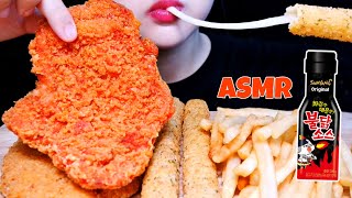 ASMR FRIED CHICKEN PIE CHEESE STICK 롯데리아 지파이 치즈스틱 EATING SOUNDS MUKBANG  NO TALKING [upl. by Laidlaw]