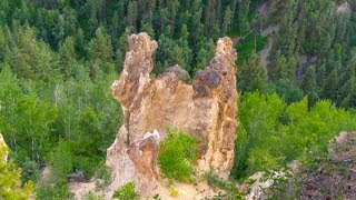 Pinnacles Park  Quesnel  BC  Canada  June 2017 Aerial Drone 4k [upl. by Aleuqahs]