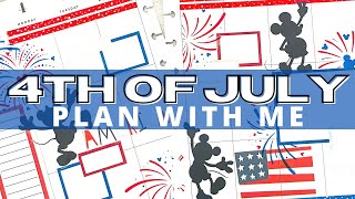 4TH OF JULY PLAN WITH ME  CLASSIC HAPPY PLANNER  MICKEY [upl. by Guinn151]