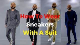 How To Wear Sneakers With A Suit [upl. by Nyrroc672]