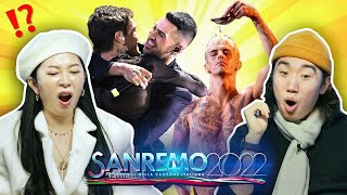 COREANI GIUDICANO SANREMO 2022  Mahmood amp Blanco Elisa Achille Lauro [upl. by Peursem]