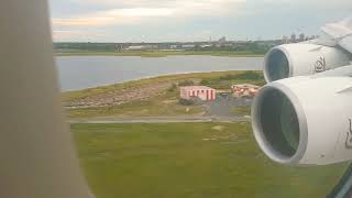 Landing At New York JFK Terminal 4 Airbus A380800 Emirates From Milano Malpensa MXP Terminal 1 [upl. by Lauer]