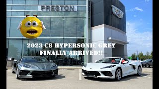 2023 C8 CORVETTE Hypersonic Gray FINALLY ARRIVED [upl. by Kirst]