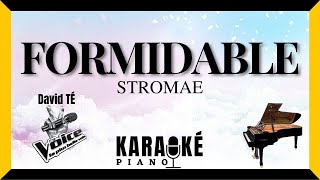 Formidable  Stromae Karaoké Piano Français THE VOICE [upl. by Tunk]