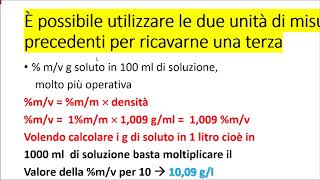 come calcolare la percentuale massa su massa massa su volume densità molarità di una soluzione [upl. by Znarf]