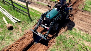 THIS TOOL DOES IT ALL TRENCH DITCH ROOT PLANT HAUL 💪 [upl. by Yanahs]