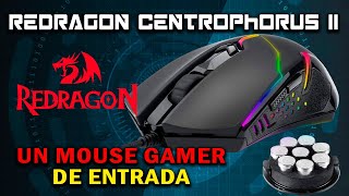 UNBOXING  REVIEW REDRAGON CENTROPHORUS II UN MOUSE GAMER DE ENTRADA SIMPLEMETE CUMPLE [upl. by Ahsieit]