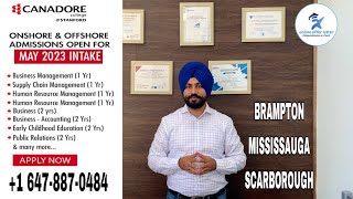 Canadore College Brampton Mississauga Scarborough Campus  May 2023 Intake  Admissions Open [upl. by Aikram]