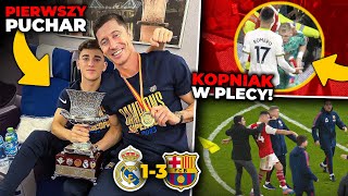 PIERWSZE trofeum Lewandowskiego i Xaviego w FC Barcelonie Kibic KOPNĄŁ bramkarza Arsenalu [upl. by Filide]