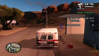 Grand Theft Auto San Andreas Remastered 100 Misiones Paramedico o Ambulancia Vida MAX [upl. by Kissel]