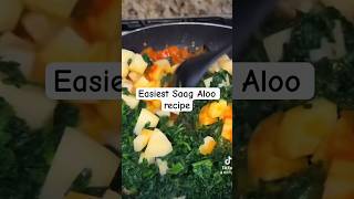 Very simple and easyy Saag Aloo recipecookingfood youtubeshorts [upl. by Pazit]