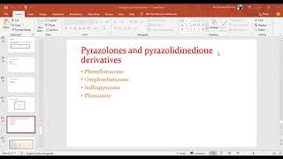 Pyrazolones and pyrazolidinedione derivatives  Analgesics and antipyretics by maam Sana Muzaffer [upl. by Hallett]