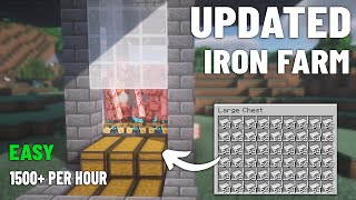 NEW UPDATED IRON FARM in Minecraft 121 Java and Bedrock [upl. by Maitund]