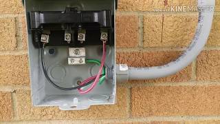 Install 30 amp ac disconnect run conduit and wires [upl. by Hewett62]