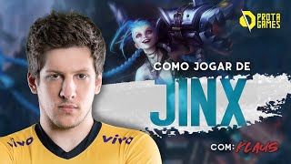 COMO JOGAR DE JINX  TUTORIAL DE HABILIDADES COMBOS BUILDS RUNAS E OBJETIVOS  COM KLAUS [upl. by Rogozen16]