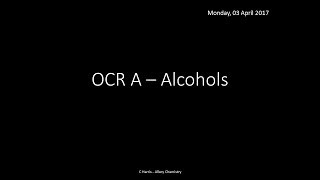 OCR B SALTERS WM Alcohols Phenols and Functional Groups REVISION [upl. by Artemed641]