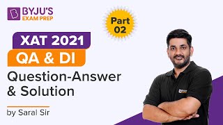 XAT 2021 Questions with Solutions Part 2  QA amp DI Solutions Discussed  Saral Nashier  Gradeup [upl. by Wald715]