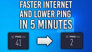 HOW TO GET LOWER PING AND SPEED UP YOUR INTERNET  WINDOWS 1011  2022 [upl. by Pandich]