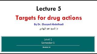 Lecture 5  Targets for drug actions and doseresponse Curve Dr Elsayed Abdelhadi 2023  2024 [upl. by Primaveras42]