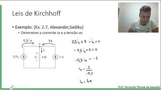 Circ Elétricos 20  Exemplo 2  Aplicação Leis de Kirchhoff [upl. by Borchers299]