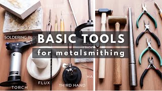 TOOLS you need to start SILVERSMITHING Jewelry making beginner starter pack [upl. by Tersina]