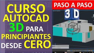 Curso AutoCAD 3D para Principiantes desde Cero  Dibujar el Plano en 3D de una Casa paso a paso [upl. by Neellek996]