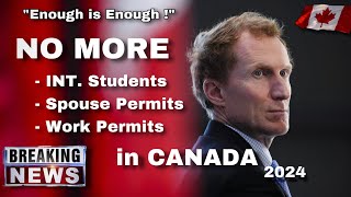 Canada Immigration Minister Latest Update  Breaking News  3 Big Changes in 2024 [upl. by Otrevlig]