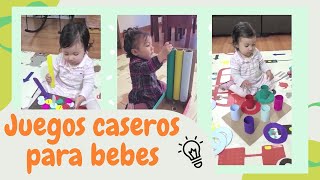 6 IDEAS DE ESTIMULACIÓN para BEBES de 7 a 24 meses 🧩Manualidades para desarrollar Motricidad [upl. by Akciret]