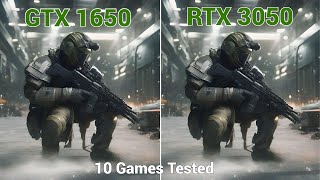 Nvidia GTX 1650 vs RTX 3050  10 Games tested [upl. by Bevan]