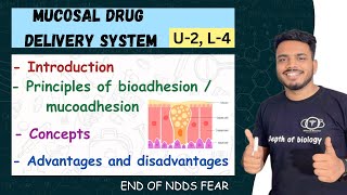 Mucosal drug delivery system  principles of bioadhesion  Mucoadhesion  Mdds  Ndds unit 2 [upl. by Sari507]