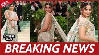 Met Gala 2024  Alia Bhatt’s Saree Stuns The Internet Fans Say She’s Bridgerton Material [upl. by Ahcatan]