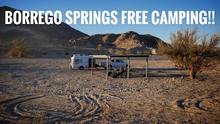 Free Camping at Ocotillo Wells SVRA amp Clark Dry Lake Borrego Springs [upl. by Cindra410]