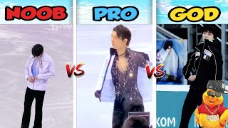 Yuzuru Special Skill  Costume Reveal Unzip Jacket quotNoob vs Pro vs Godquot [upl. by Orag]