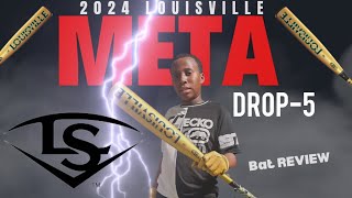 HITTING WITH THE NEW 2024 LOUISVILLE SLUGGER META DROP 5 USSSA BASEBALL BAT REVIEW [upl. by Anilak]