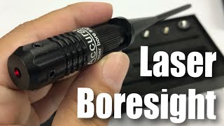 WOLFROAD Laser BoreSighter Bore Sight kit for 022 to 050 Caliber Rifles Review [upl. by Akenat226]