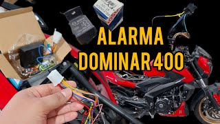 Instalación de alarma Dominar 400 moto con inyección electrónica [upl. by Bogoch294]