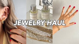 TRENDY JEWELRY HAUL mejuri gorjana miranda frye amp more truly jamie 2021 [upl. by Aicekat562]