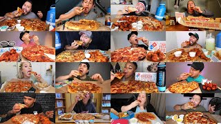 🍕 No Talking Mukbang eating Pizza ASMR Dominos Pizza Mukbang Frank Mukbang Europe [upl. by Ailahk]